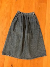 Vintage Calvin Klein Sport Jean Skirt Size 2 Petite