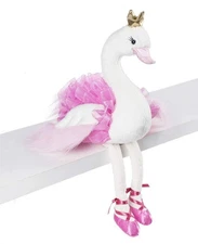 Ganz Kids Baby Plush Toy Stuffed Animal 10 inches - Swanslea Swan White and Pink
