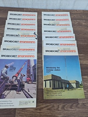 Lot of 1972/1973 Broadcast Engineering Magazines Technical Journals 1970's