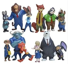 Zootopia Animals PVC  Figures Cake Topper Party Toys Gift - 12 Pcs Set