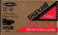MAXELL "CAMCORDER: VHSC TC-30" BLANK VIDEO CASSETTE sealed