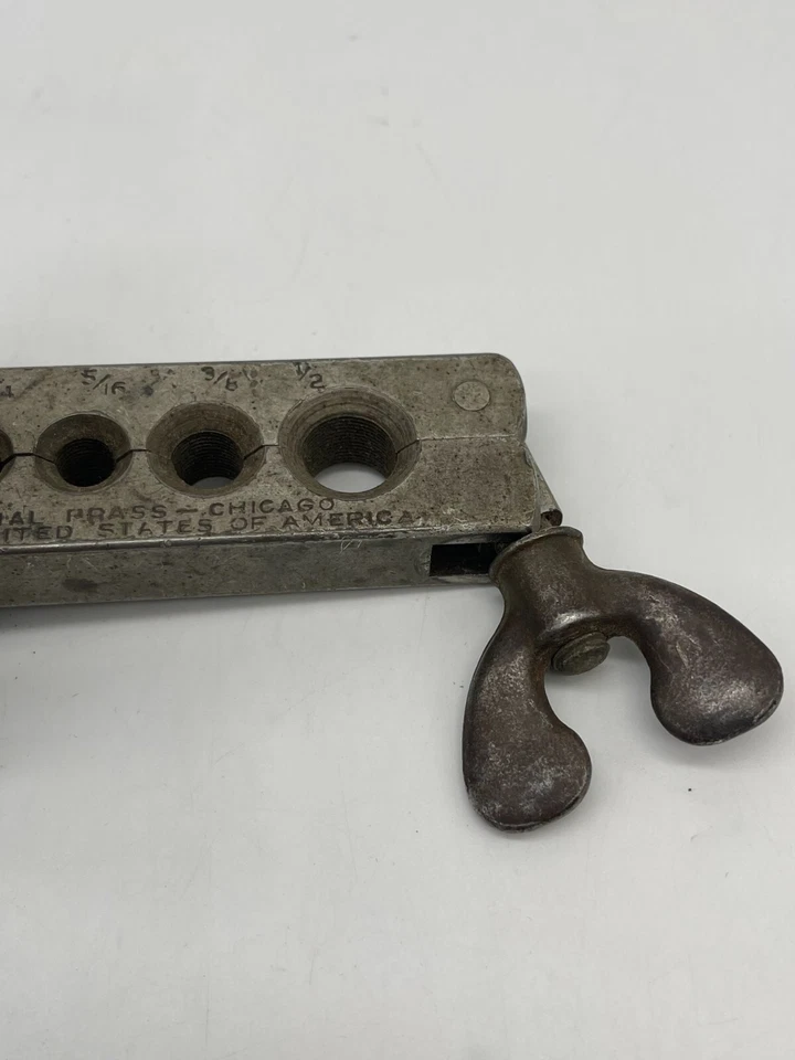 De colección IMPERIAL LATÓN CHICAGO 1/14" - 5/8" Herramienta de Quemado de Alta Duty EE. UU. Foto 4 de 4