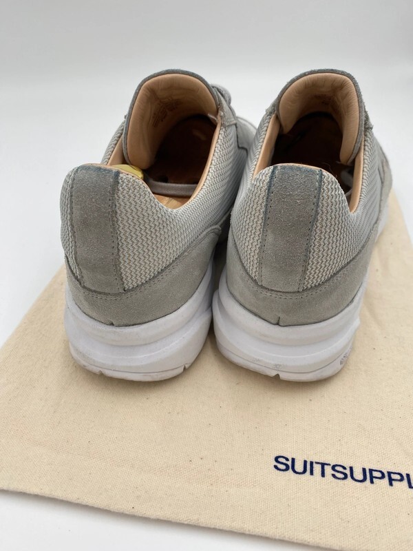 Men Suitsupply Grey Sneaker Grained Calf Leather EU44 UK10 US11 image 6