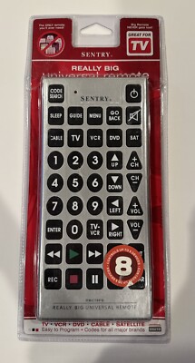 Sentry Really Big Universal Remote Control RMC10 TV DVD VCR As Seen On TV New
