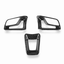 Real Carbon Fiber Steering Wheel Cover Trim For Porsche 718 Boxster Macan 911