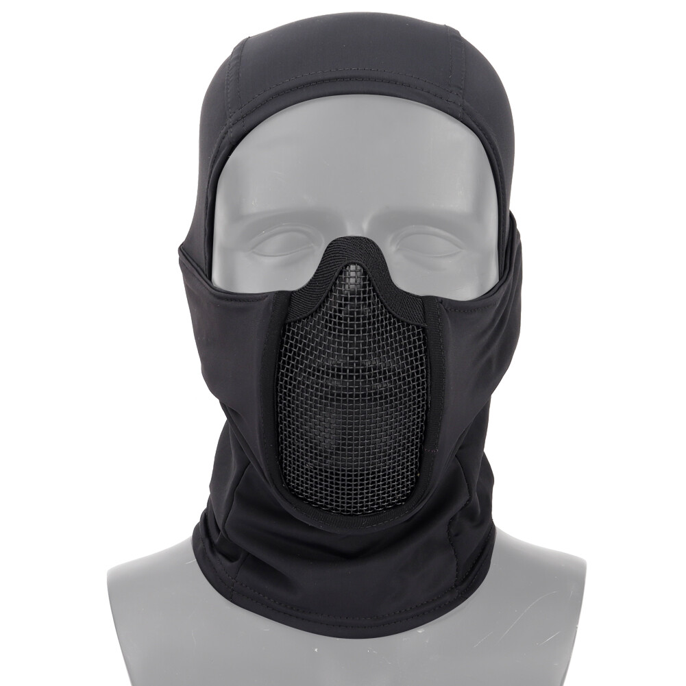 Balaclava Mesh Face Mask – Tactical Airsoft Protective Mask With Steel Mesh, Ninja Style Hood