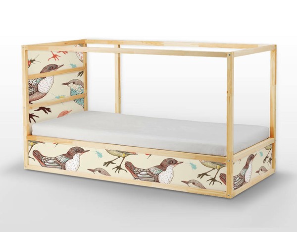 IKEA KURA CAMA Calcomanía Extraíble Pegatina Autoadhesiva para Muebles Pájaros Coloridos