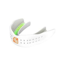 SHOCK DOCTOR YOUTH SUPERFIT BASKETBALL FLAVOR STRAPLESS MOUTHGUARD,LEMON TENSITY
