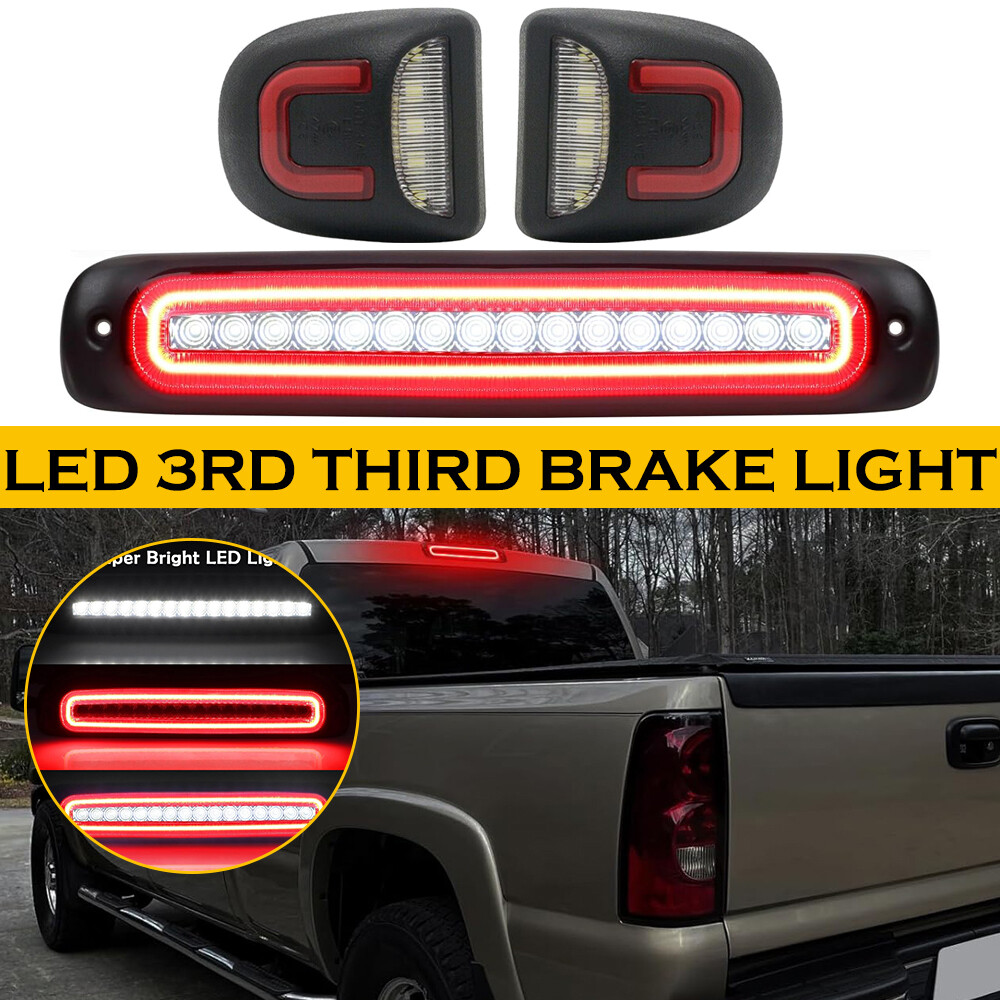 99-06 Chevy Led Brake Light LED Third Brake Light For Chevy Silverado & GMC Sierra 1999-2006 - Red/Clear Lens Direct Replacement Led Cargo Light - Foto 8