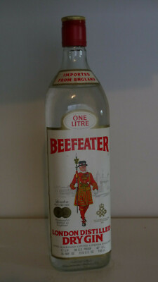 Beefeater Dry Gin 47 % - 1 Liter - Alte Flasche 70er