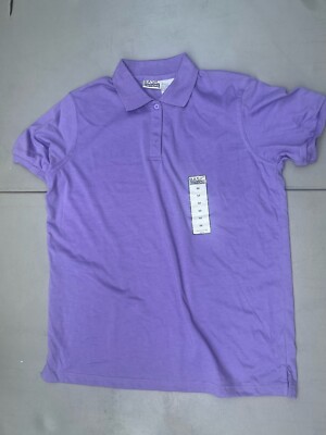 Vintage Basic Editions Women s Medium Short Sleeve Collared Polo Made In USA NEW