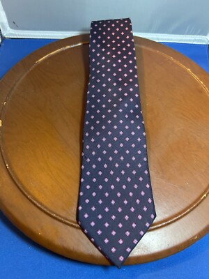 Camden Court Men's Blue 100% Silk Tie Floral Necktie