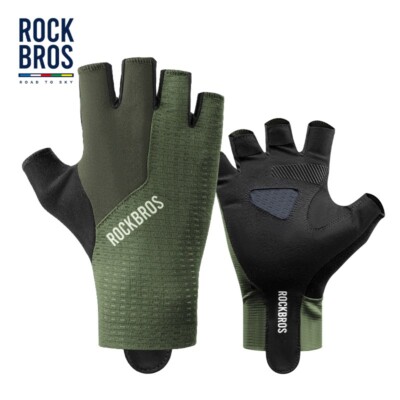 ROCKBROS Road to Sky Fahrradhandschuhe Sport Handschuhe Halbfinger Rutschfest