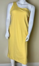 Nine West One Shoulder Yellow Dress Sz 3XL. (B.51)