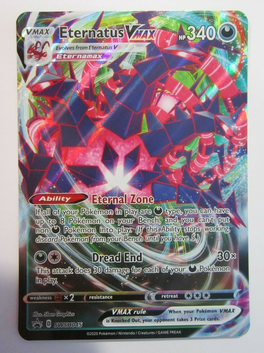 ETERNATUS VMAX JUMBO HOLO POKEMON CARD SWSH045 STAR PROMO ETERNATUS VMAX JUMBO HOLO POKEMON CARD SWSH045 STAR PROMO