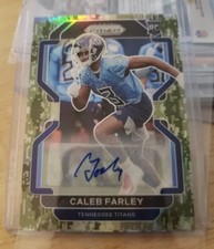 2021 Caleb Farley Panini Prizm FOTL Navy Camo /25 RC Rookie Autograph Titans