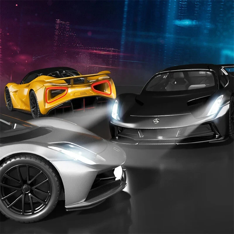 1:32 Lotus EVIJA Alloy Sports Car Model Diecast Super Vehicle Sound Light Toy - Image 4 of 4