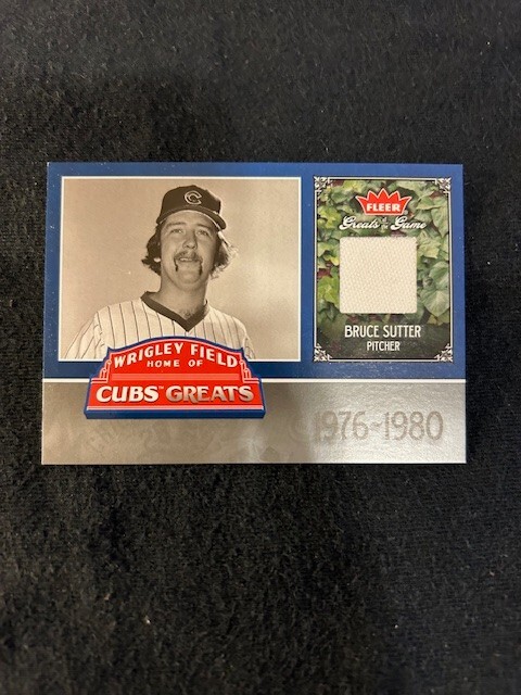 Bruce Sutter Certified Game Used Jersey Card