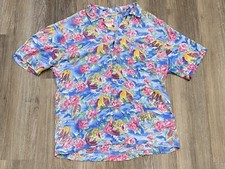 Jams World Hawaii Iconic Aloha Tower/Surf Gang 1936 Hawaiian Shirt Size M Vtg
