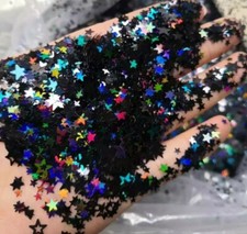 Solvent Resistant holographic STAR shape Glitter Nail Art Face Craft 1tsp