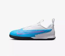 Size 4.5Y Nike Phantom GX Academy Indoor Blue/Pink Blast-White (DD9555 446)