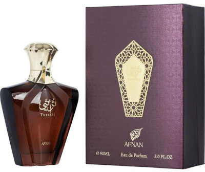 TURATHI BROWN by AFNAN EAU DE PARFUM SPRAY FOR MEN - 3.0 Oz / 90 ml
