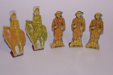 Vintage 5 Marx Tin Soldiers Targets Cavalry  Private 1930s