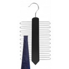 Only Hangers 12.5" Black Wood Vertical Multi Tie Hanger
