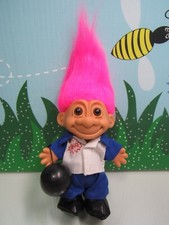 BOWLER - 5" Russ Troll Doll - NEW IN ORIGINAL BAG - Pink Hair
