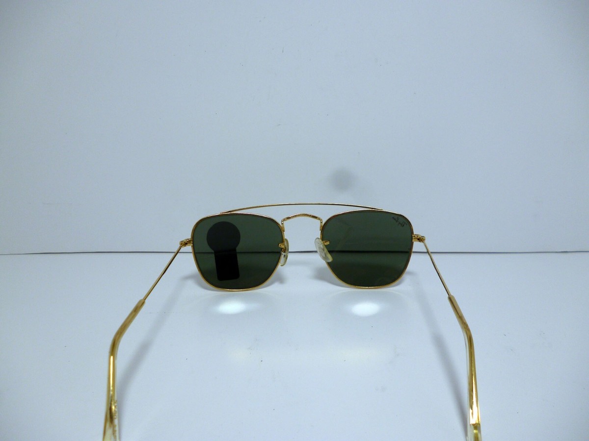 B&L Ray-Ban W1344 UWAS Gold /s Square Aviator 90's G15 Lens