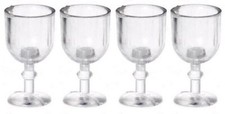 Dolls House Miniature Dining Room Accessory Tableware 4 Stem Wine Glasses