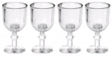 Dolls House Miniature Dining Room Accessory Tableware 4 Stem Wine Glasses