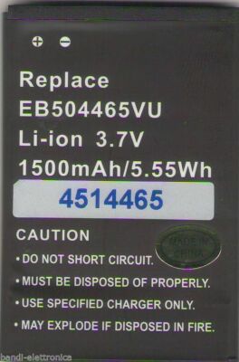 Batteria compatibile con Samsung Intercept M910, 3.7V, 1500mAh, Li-ion