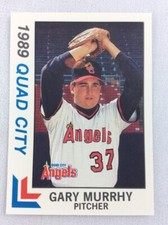 1989 Quad City Angels-Eastern League-BEST Baseball Card-Gary Murrhy
