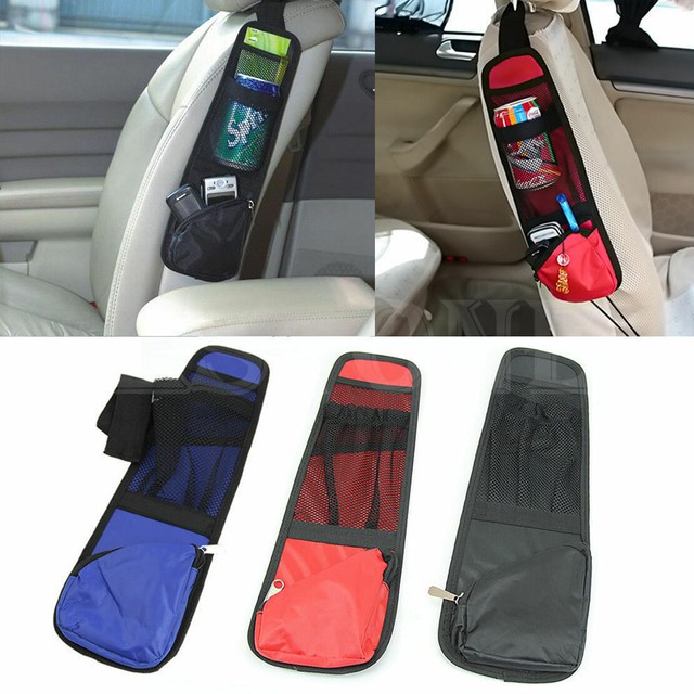 CAR SEAT SIDE BACK STORAGE ORGANIZER MULTI POCKET HOLDER BAG BACKSEAT