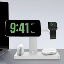 US 4in1 Fast Magnetic Wireless Charger For Apple Watch S11 iPhone Air 17e 16 Pro