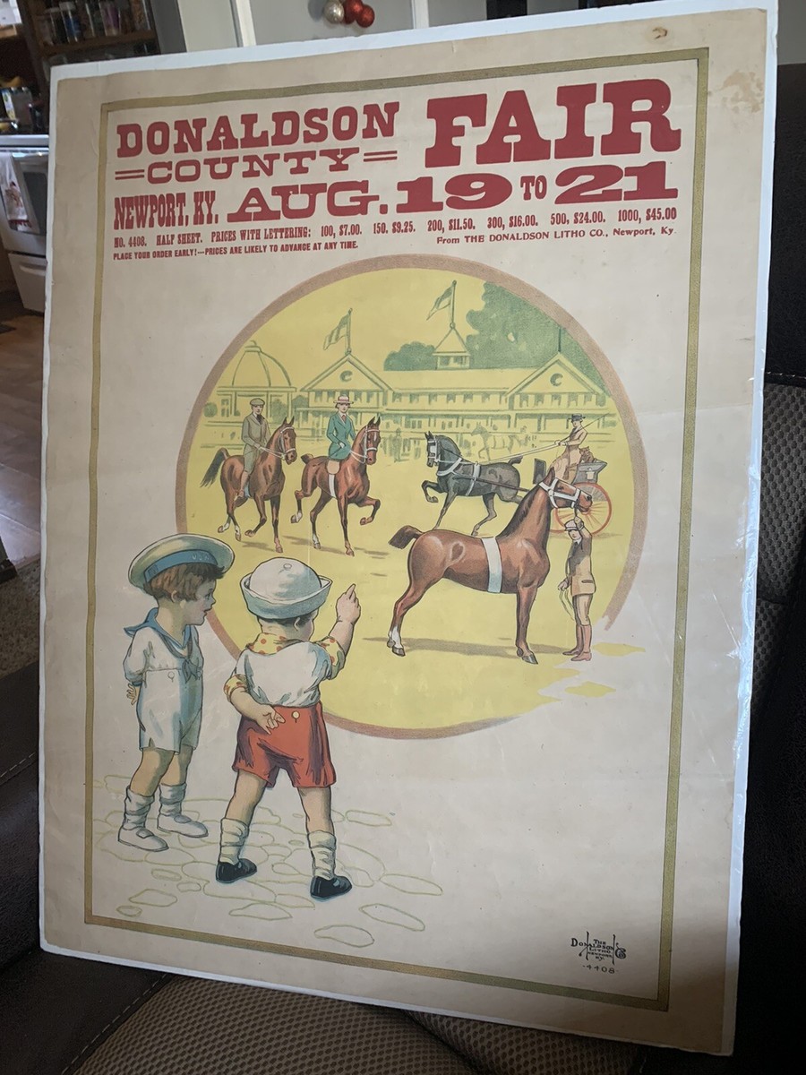 The Donaldson Litho Newport Kentucky Fair Lithograph Little