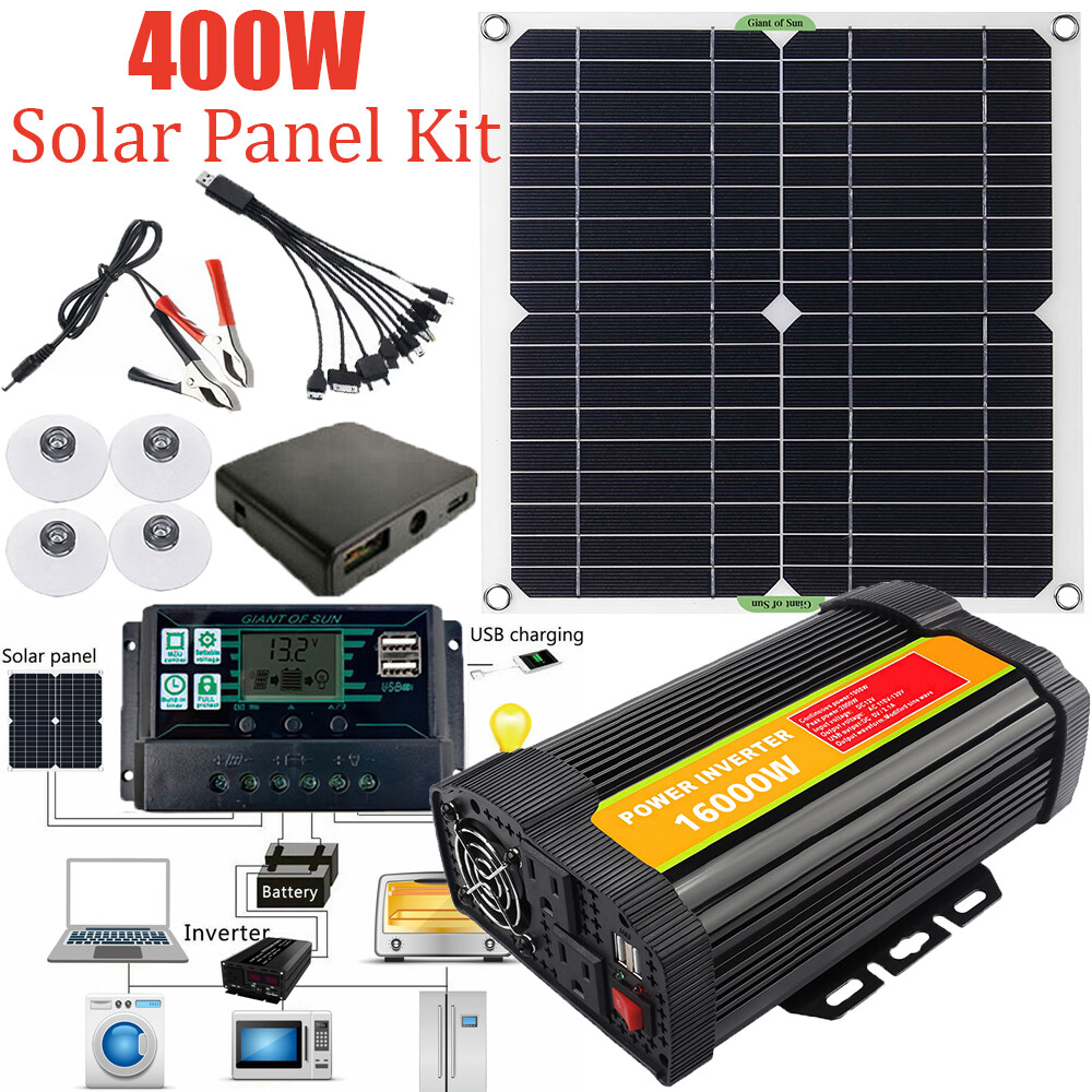400w Solar Panel Kit Home 110v Grid System