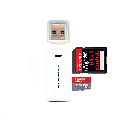 Memwah USB 3.0 Multi Kartenleser weiß Adapter für SD SDHC SDXC Micro SD MSXC