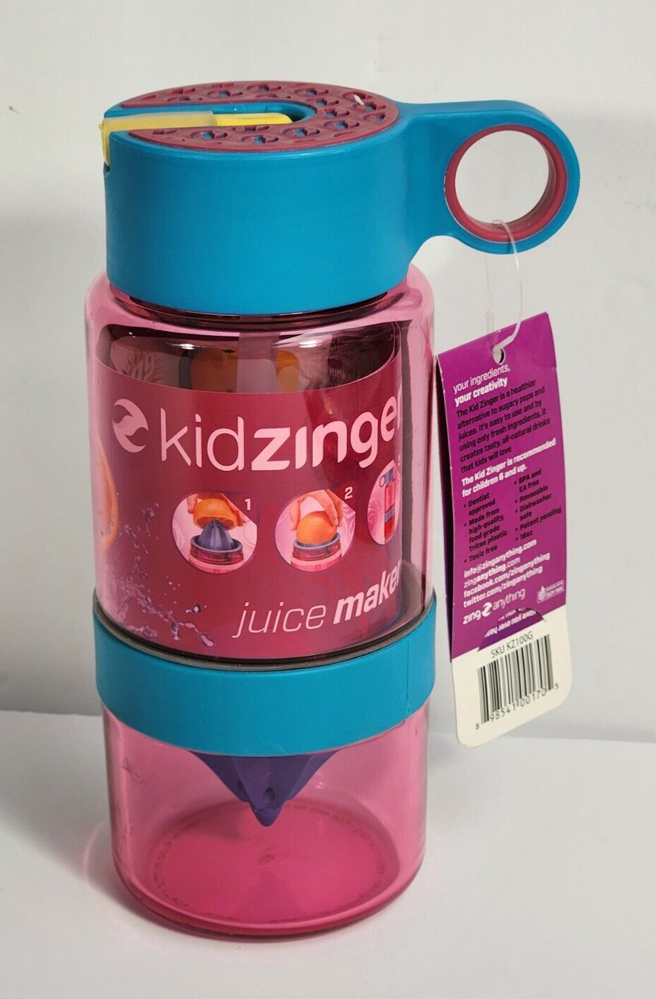 ZingAnything Kid CITRUS ZINGER 16 oz Flavored Water Bottle J