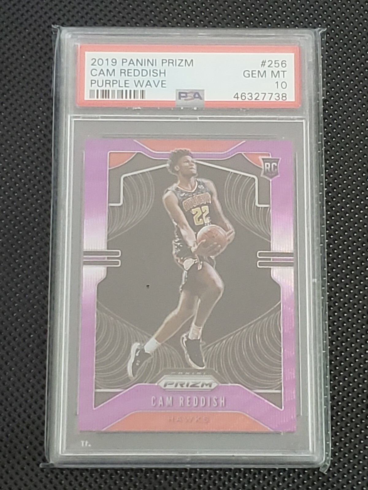 2019-20 Panini Prizm Purple Wave Cam Reddish #256 PSA 10 Rookie