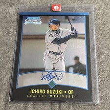 2001 Bowman Chrome Ichiro Suzuki RC AUTO 8X10 Jumbo Card Blue japanese version