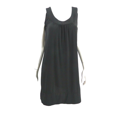 CLARA SUN WOO Dress Size XS Slinky Stretch Solid Black Scoop Neck Black