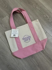 New Baby PINK Trader Joe's Pastel Mini Canvas Tote Bag 2025 EASTER SERIES