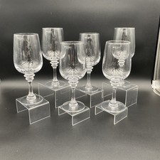 Krosno Poland Claro Wafer Stem Wine Glasses Set of 6 Hand Blown 9 Inch