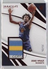 2020-21 Panini Immaculate Remarkable Rookie Jerseys Red 21/25 Zeke Nnaji 04tw