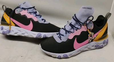 Nike React Element 55 Premium Men's Shoes Size 9 Black-Magic Flamingo CI9593-001