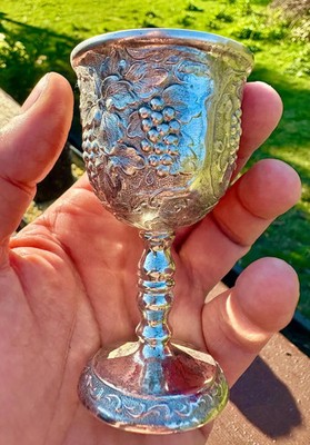 Mid century Japanese Silver-Plated Cordial Goblets (1950s)