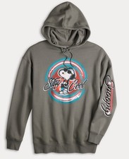 Peanuts Snoopy Stay Cool Joe Cool Unisex Gray Hoodie Size XL