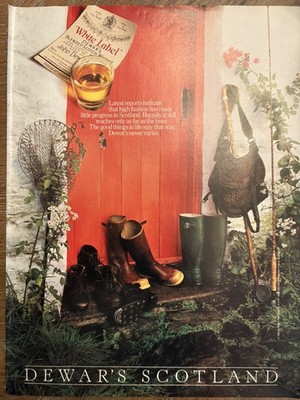 Vintage 1990 Dewar s White Label Scotch Print Ad Scotland Whiskey Boots